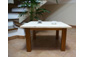Tavolino da salotto in legno chabby chic bianco/ciliegio